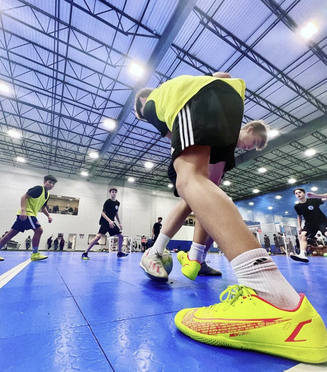 Cadence players training on the futsal court