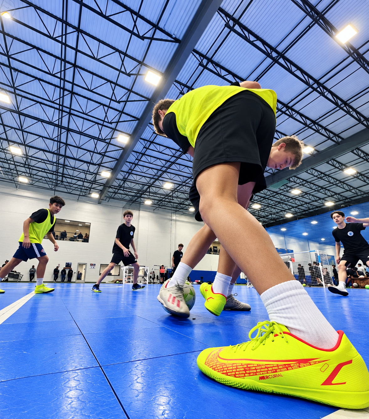 Cadence players training on the futsal court
