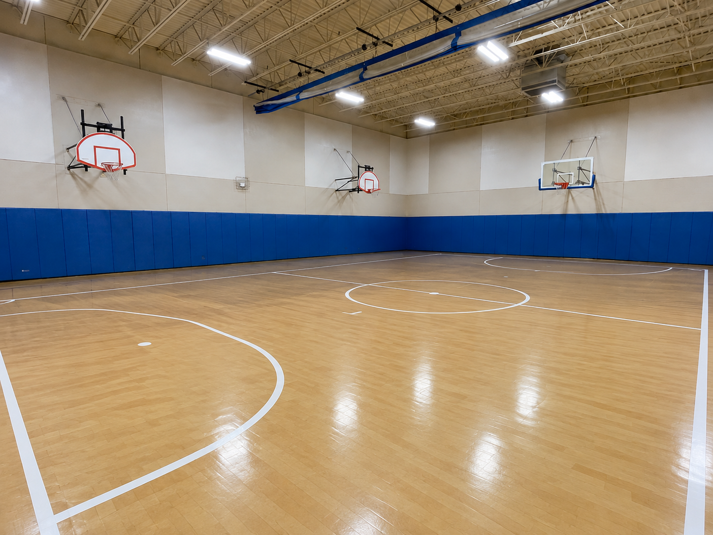 Indoor training court at the Oak Brook Terrace gym